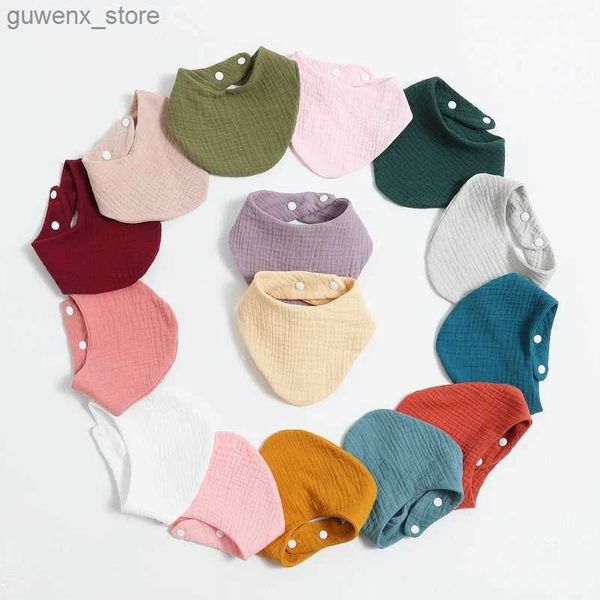 Bibs Burp -Tücher Feste Farbe Weiche Baumwolldreieck Handtuch Baby sabbern