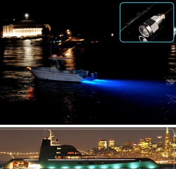 Deniz Tekne Tahliye Tapası LED LIGHT 9W Mavi Beyaz Kırmızı Sualtı Yeni Basit Kurulumu Deniz yatını 720lm Balıkçılık için Konektörlü 2883206