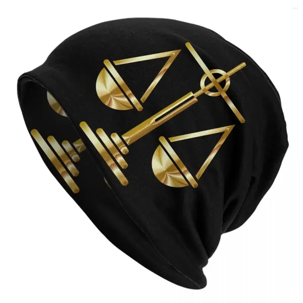 Berets Gold Scales Of Justice Law Logo Skullies Beanies Caps Chapéus de malha quente inverno