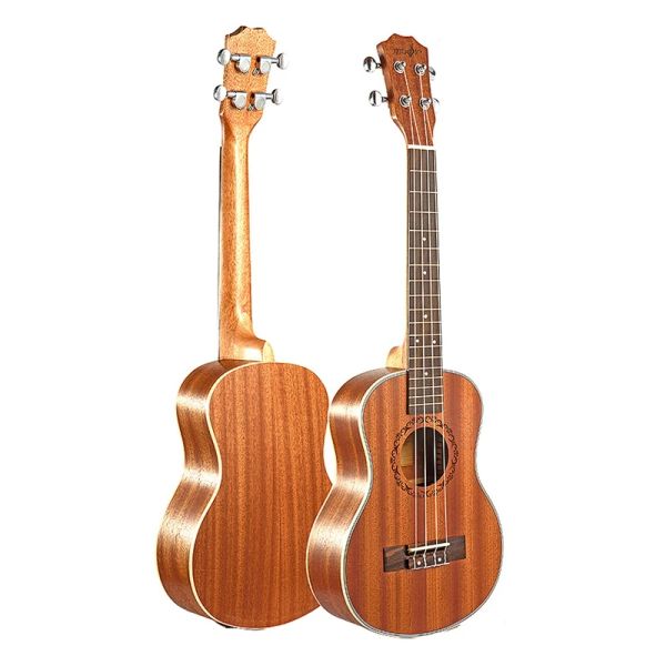 Cabos tenor acústico elétrico ukulele 26 polegadas mogno madeira 18fret tenor ukulele guitarra acústica guitarra ukulele havai 4 string guita