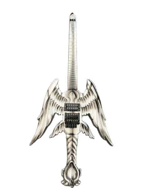 Cavi Custom Silver Silver Sword Ala Spada Spada Spada 6 String Electric Guitar Spedizione gratuita