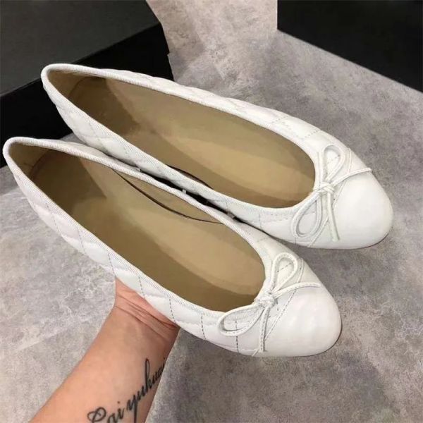 Ballet piatto abito di lusso di lussuoso scenografo in pelle di pecora scarpe arco autunno lady lady lady cuoio pigro pigri pigri da ballo pigro di cuoio di cuoio scarpe da donna scarpe da donna tacchi tacchi