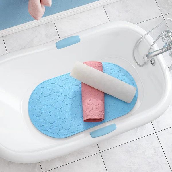 Tappetini da bagno a 2 dimensioni di bambini simpatici da bagno con tappetino da bagno in silicone con doccia anti-slitta