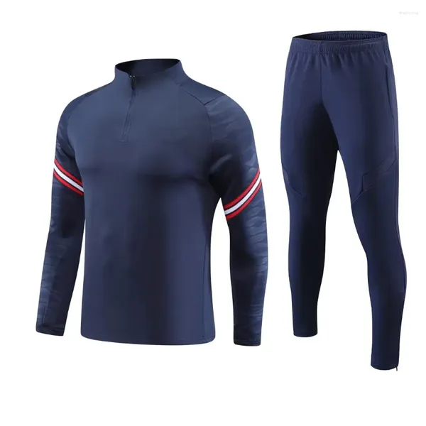 Abbigliamento da palestra uomini e bambini sport set boy girl 066 fan giacca mezza cerniera ad allenamento indossare giochi kit di calcio