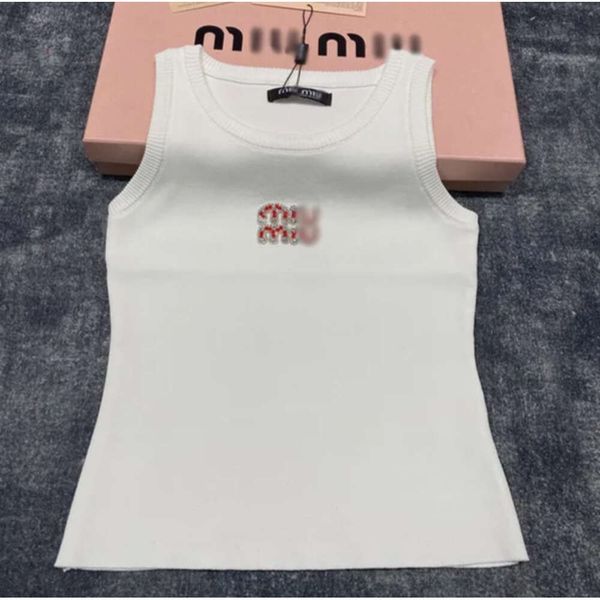 T-shirt designer Tank da donna Serbatoi femminili Anagrame Mbrorato Miota di cotone Shorts Shorts Shorts Stivale Designer Miorled Femme Cropped Jersey Ladies Tops Fz