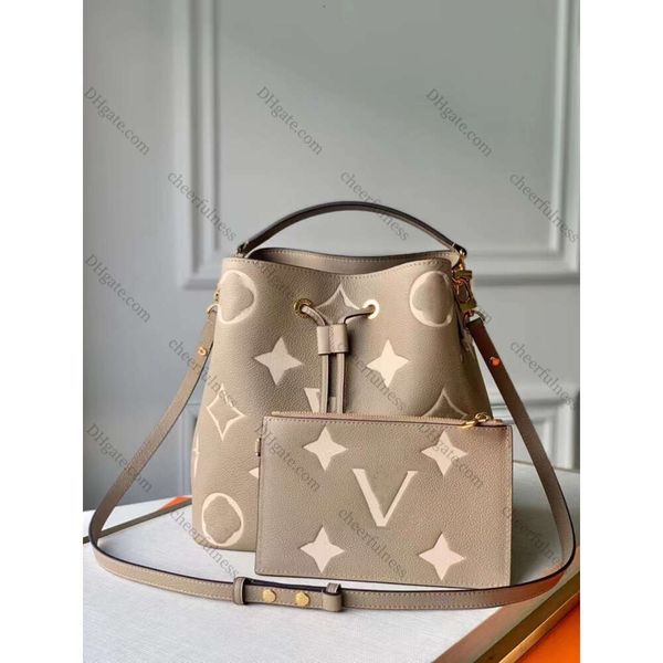 7A Top -Qualität Designerbeutel Damen Original Leder Umhängetaschen Präge Totes Handtasche Crossbody Back Eimer Beutel Handtaschen Einkaufstaschen Brieftaschen mit Originalschachtel