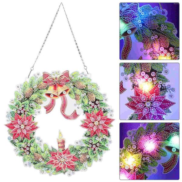 Dekorative Blumen Weihnachten Home Dekoration liefert Vordertürkranz Festival Szene Party Kränze Diamond Künstlich