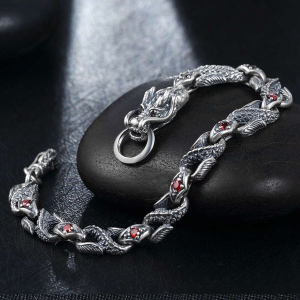 WZ995 Bracciale da uomo di fascia alta Bracciale personalizzata Drago Trendy Drago Dominante Thai Silver Fashion Edition Korean Edition e portatile