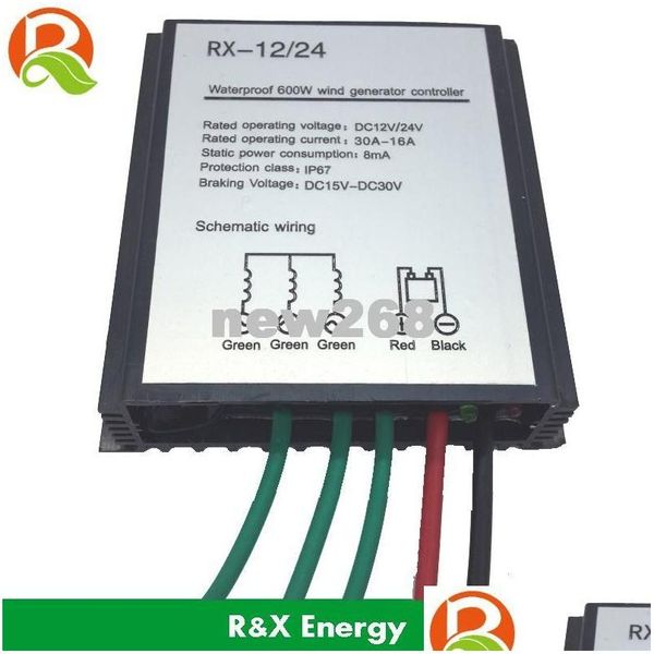 Pannelli solari Controller di carica del vento aggiornato per il generatore di turbine da 100-600 W REGATORE IMPERATORE 12V/24 V Distinguere la consegna a goccia Rene DHHE3