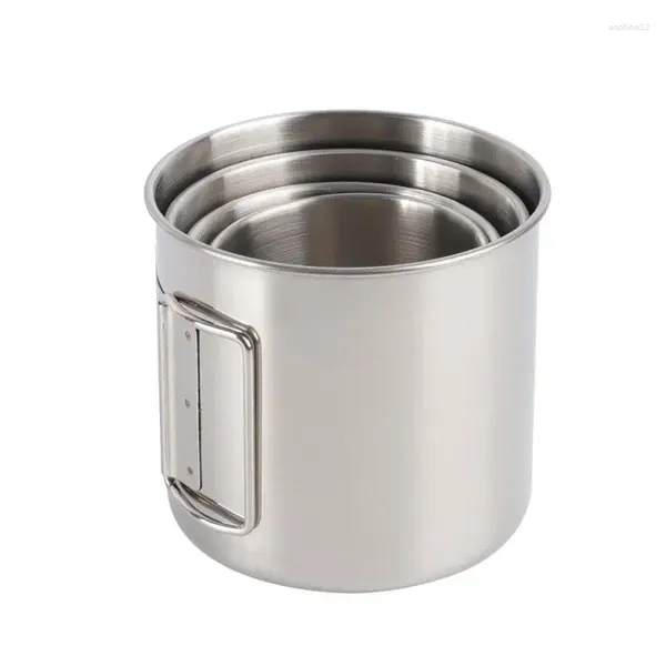 Tazze in acciaio in acciaio portatile tazza da campeggio portatile 250 ml accessori esterni leggeri escursionistici