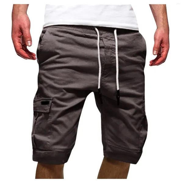 Shorts da uomo Cargo Short Summer Plus Times Streetwear Solid Tooling Basketball Jogging Pants Color