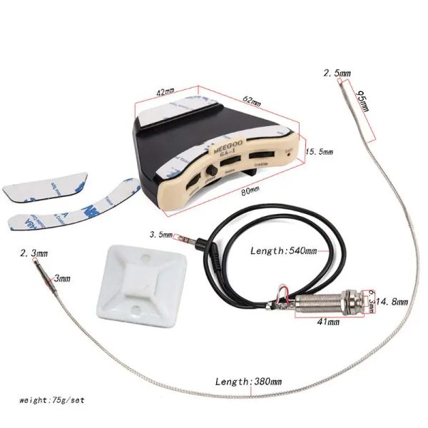 Cabos guitarra acústica Pickup Piezo 3 Band com microfone 448D