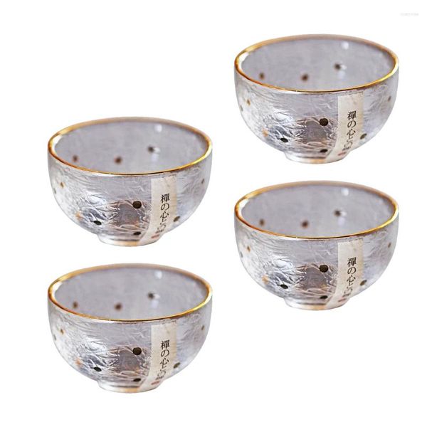 Cups Saucers 4pcs Tee-Sake-Sake-Sake-Wärme-resistente Tassenschale im japanischen Stil