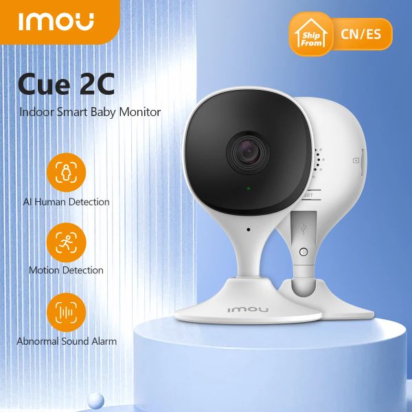 Sistema IMOU CUE 2C 1080P Ação de segurança Câmera interna Monitor de bebê Night Vision Dispositivo Vídeo Mini Câmera de vigilância IP WiFi