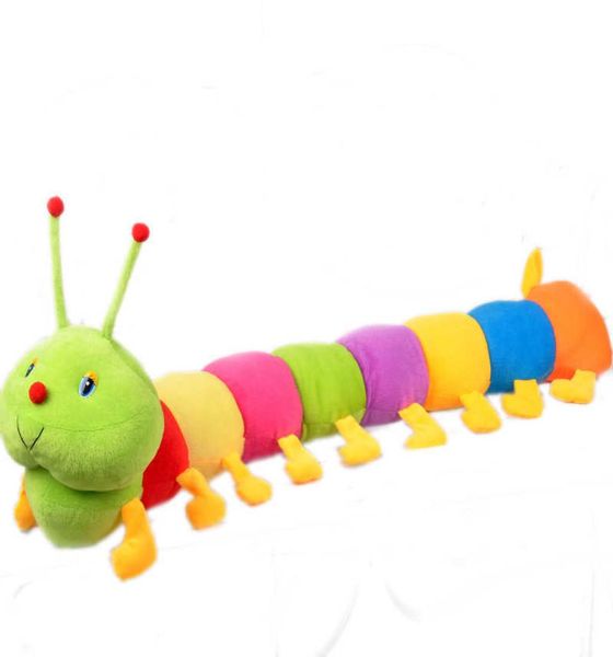 Bunte niedliche Raupe Big Insect Plüschspielzeug Puppe mit PP Baumwollgefüllte Tierkissen für Kinder Erwachsene Geschenke Q07279376990