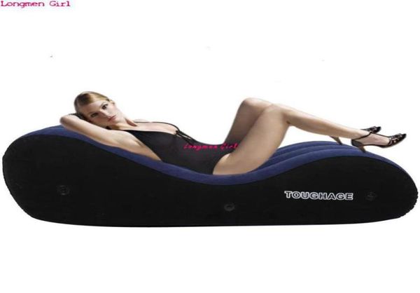 Móveis de acampamento sofá inflável colchão de colchão sexo cadeira de travesseiro com escravidão longa almofada para casais Relaxamento ao ar livre Sun Lounger6620005