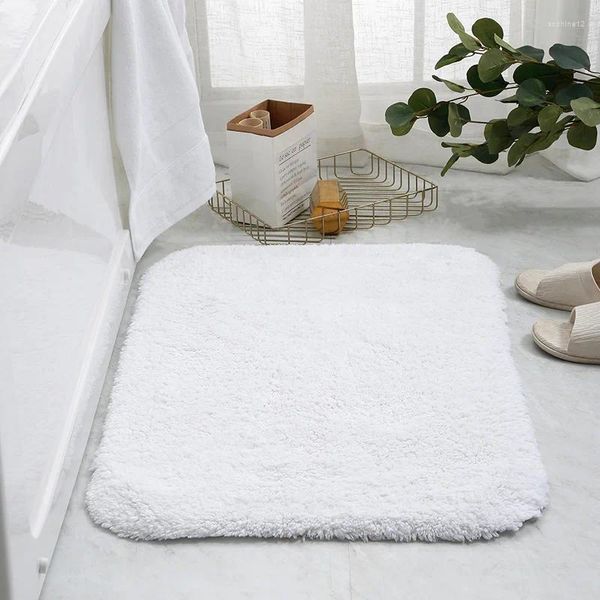 Badmatten weiße Badezimmer Teppich El Heimat Flauschige Bodenbadewanne Handtuch Handtuch absorbierende Toilettenteppiche nicht rutsch