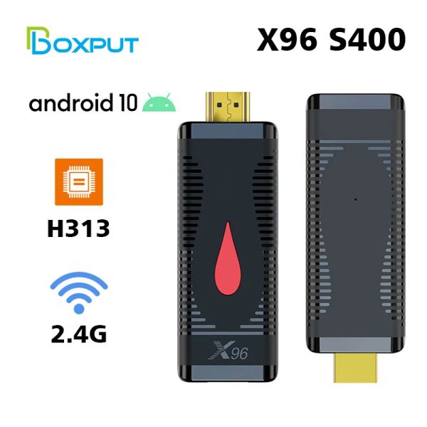 Box x96 S400 TV Stick Allwinner H313 Quad Core Android 10.0 TV Box 2.4g Wifi 2GB 16GB 4K Smart Player Dongle Set Set Top Box
