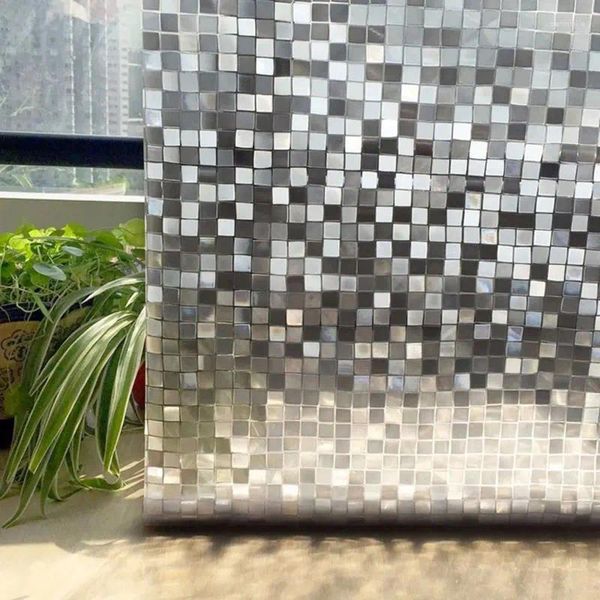 Adesivi per finestre 3D Mosaico quadrato Film statico Privacy No-GUE ELETTROSTATICO BALCONY GLAST BAGNO BAGNA CUSCINE CUSCINA