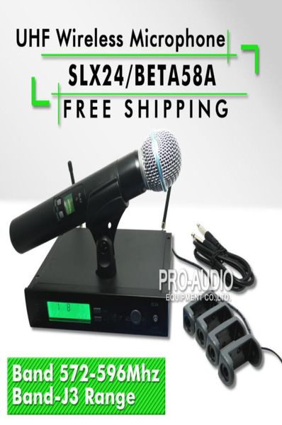 Профессиональный UHF беспроводной микрофон SLX24Beta58 SLX беспроводной 58A Handheld Karaoke System Band J3 572596MHZ6509507