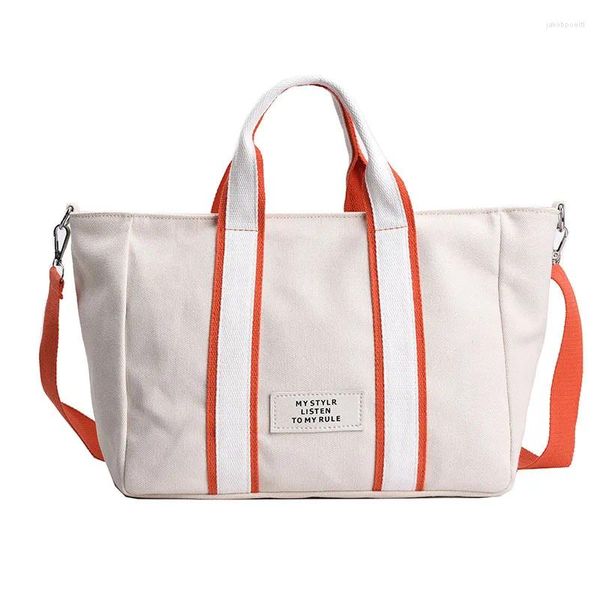 Sacos de compras coreanos saco de sacola de grande capacidade para mulheres contraste fêmea colorida malha de pano de pano de verão crossbody crossbody