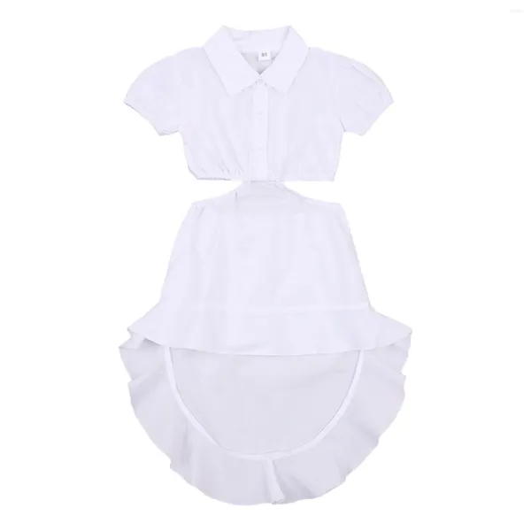 Mädchenkleider 2024 Fashion Kids Baby Girls Sommerkleid Kinder Kleidung Sets kurzärmelig Rüsche Maxi Strandkleidung Freizeithemd