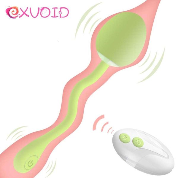 Exvoid Smart Kegel Ball Vibrador Sexy Toys for Women Vagina aperte o vibrador de ovo do exercício Ben Wa Ball Trainer Massageador G-Spot
