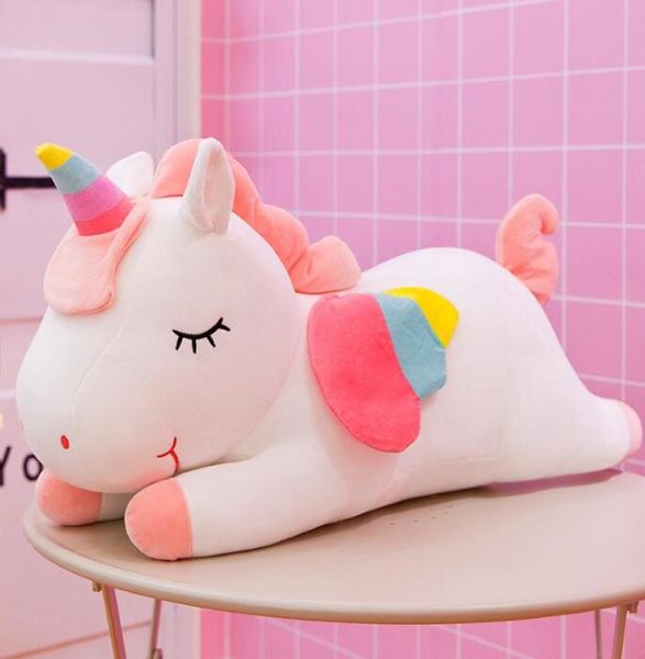 304053cm Super Soft Unicorn Plüsch Spielzeug süßer Regenbogenflügel Little Horse Kissen gefülltes Spielzeug Geburtstagsgeschenk5507034