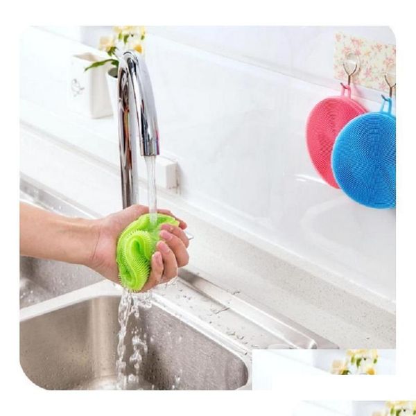 Limpeza escova Magic sile prato tigela de lanchonete panela pan lavadora de cozinha entrega de cozinha home jardim shalwee organização ot6cs