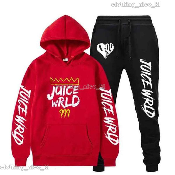 Rip Juice Hoodie WRLD con cappuccio della felpa per la tuta per la tuta per uomini da donna succo hip hop wrld trap rap pullover a due pezzi set sudaderas 759