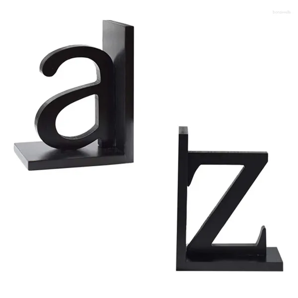 Figurine decorative Lettera creativa Wood Bookend Book Stand Decorazione per la casa Installa da usare facile da usare