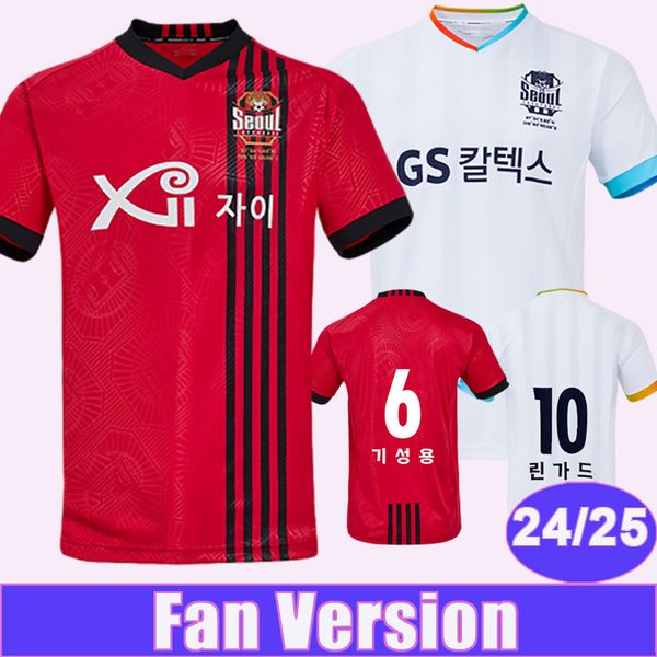 24 25 FC Seoul Mens Soccer Jerseys Club Lingard Lim Sang-hyub Hwang Ui-jo Camisa de futebol de manga curta de manga curta uniformes