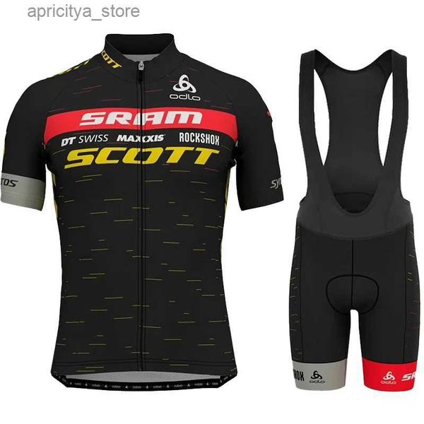 Jersey de ciclismo Define Scott Cyct Cycy Jersey Summer Cycling Roupas de homens conjuntos de equipamentos de bicicices