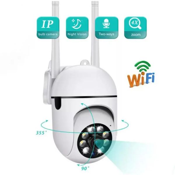 System 1080p WiFi IP -Kamera Outdoor drahtloser Videoüberwachung AI Human Detection Color Nachtsicht CCTV Home Security Kamera 365Cam