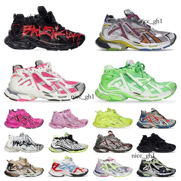 Baleciaga Track LED Pictal Pictaggio Runners 7 Designer da donna Scarpe da design da donna Graffiti Black Bianco Pink Bielenciaga Piattaforma di Luxuria colorata di Luxury Shoe 158