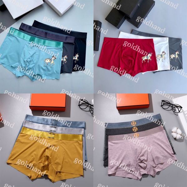 Sexy Herren Shorts Underpants Marke Designer Boxer Boxer Unterwäsche Sommereis Ice Seiden Underpant