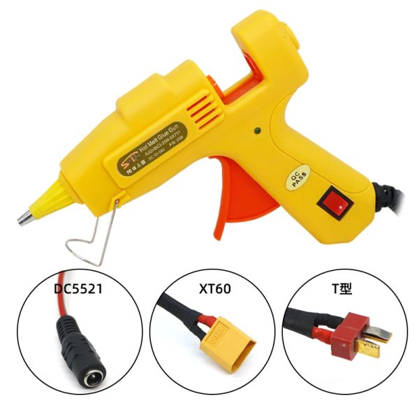 Gun 12V/24V Hot Melt Gun AC AC до DC Adapter XT60 Ttype Mini Gun Gun с 7 -миллиметровым инструментом для ремонта самолетов.