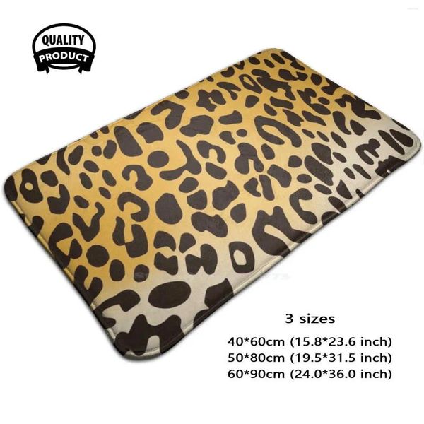 Carpetes Padrão de estampa de peles de leopardo ótimo para itens com todo o tapete de tapete de tapete de porta de porta confortável Almofada