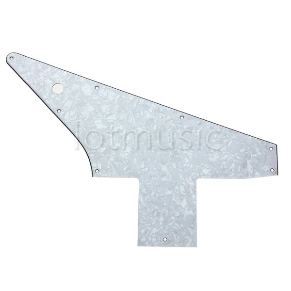 Cabos Guitarra de guitarra elétrica Guitarra Pickguard Scratch Plate para explorador 76 Reedição de peças de reedição Substituição 3ply Pearl preto branco