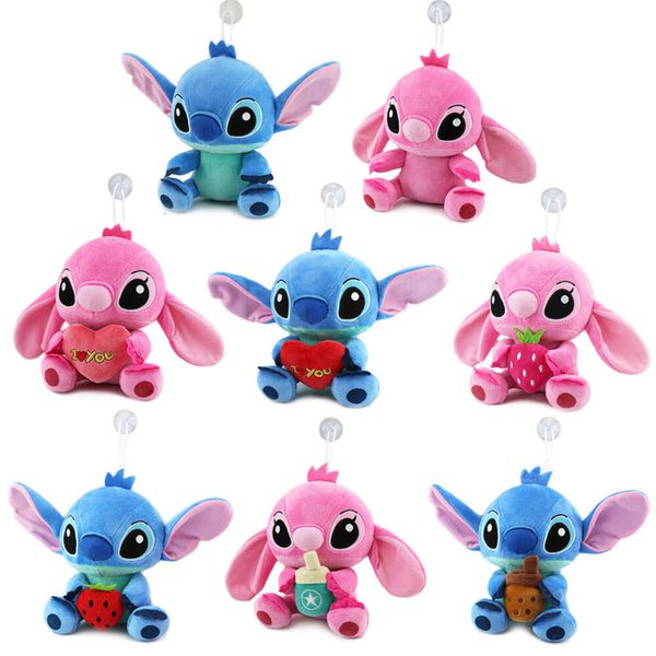 Anime anime multicolors coloros fofos de 8 polegadas de 8 polegadas lilo garra hine boneca mini juguetes pingente de pelúcia