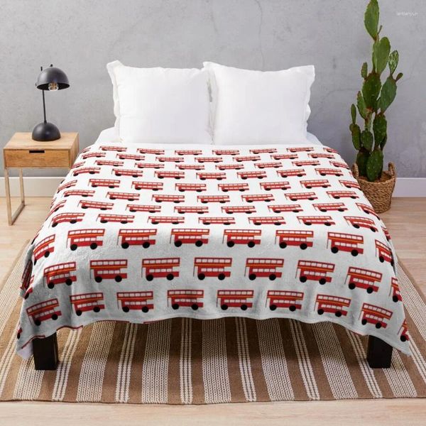 Decken London Red Bus Wurf Decken weiches Bett Personalisiertes Geschenk Sommer