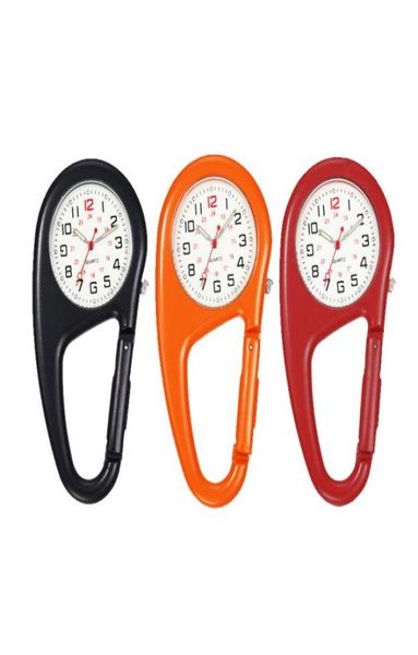 Relógio de bolso de clipe de carabiner para enfermagem FOB Sports Medical Sports Watches Vine Relógio Equipamento Esportivo de Montanhismo Drop2137796