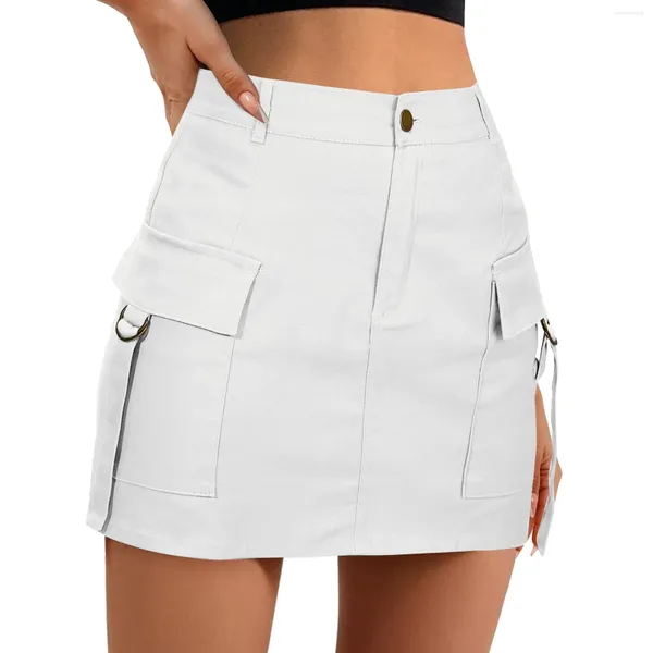 Röcke Arbeitskleidung für Frauen im Sommer mit Taschen Mini MINI bequem