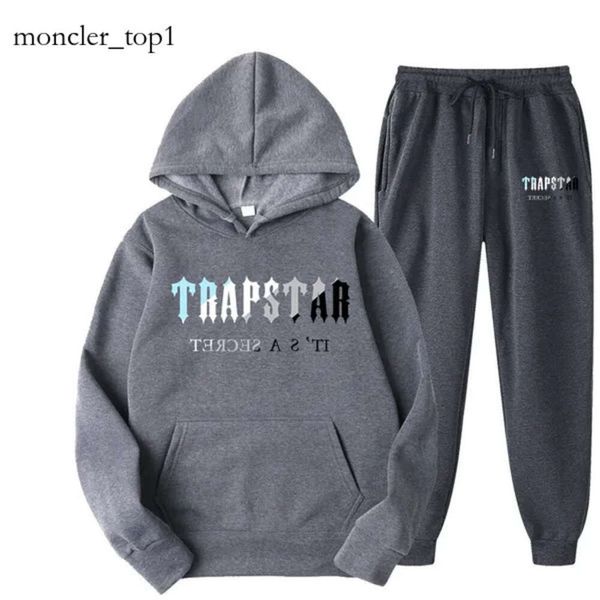 Trapstar Tasarımcı Tuzağı Baskılı Sokak Giyim Trapstar Ceket Erkekleri Kadın Takip Podu Sıcak İki Parçası Set Hoodie Pantolon Set Sweatshirts Jogging Erkek 1534