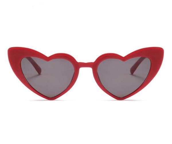 Love Heart Sunglasses for Women 2018 Moda os óculos de sol de olho de gato preto rosa cor de coração de coração de sol para homens UV4004140786