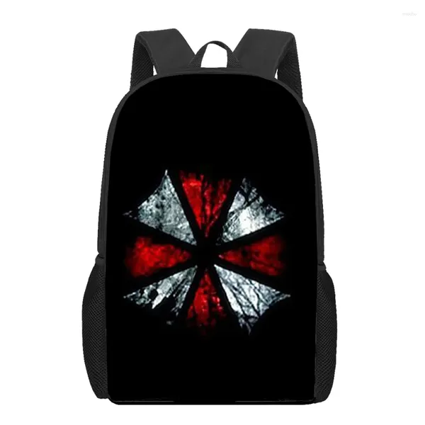 Школьные сумки Umbrella Corporation Мужчины рюкзак для детей рюкзаки для подростковых ежедневных книжных пакетов многофункционально