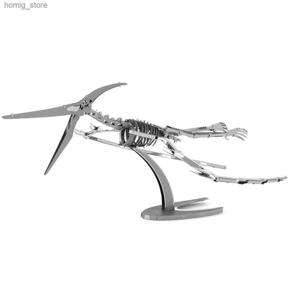 3D Puzzles Pteranodon Squeleto 3D Modelo de Modelo de Metal Kits Diy Laser Cut Puzzles Jigsaw Toy for Children Y240415