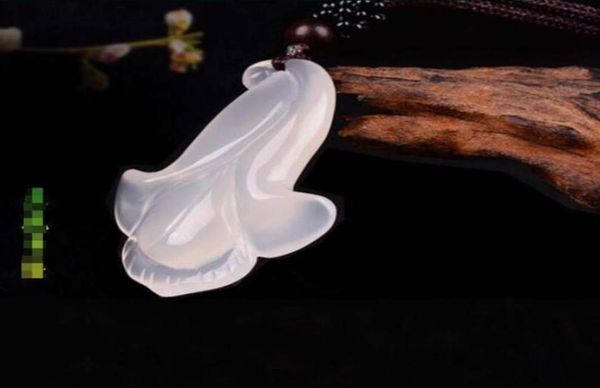 Natural Ice White Jade Anhänger männliche und weibliche Chalcedony -Anhänger Achate12066408279866