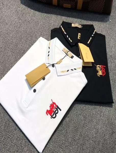 MEN039S Polos T -Shirt European American Fashion Brand Qualität Polo Brief Sticked Short Sleeve Casual und Business Double L1971561