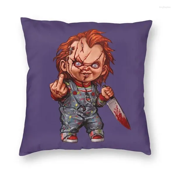 Cuscino la bambola killer chucky lancio custodia casa decorativa bambino gioco horror coperchio 45x45 cuscino per soggiorno